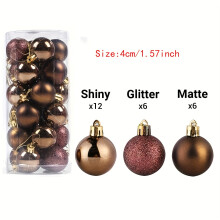 Gold and Silver Ball Ornaments 18 in Pack