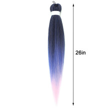 Extensiones de cabello sintético preestiradas largas para trenzas, extensiones de cabello multicolor para fiestas, disfraces de Halloween y cosplay.