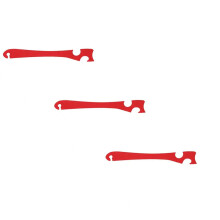 Set di 3 griglie da forno in silicone antiaderenti, compatibili con friggitrici ad aria, tostapane e forni da cucina, con gancio (rosso)