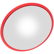 Széles látószögű autó oldalsó tükör holttér-letapadás-figyelővel a fokozott biztonság érdekében, piros ABS PC anyagból, 30 cm-es