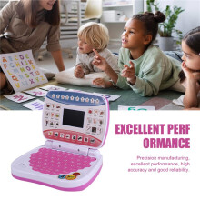 Machine D'Apprentissage Ordinateur Portable Enfant Électronique Préscolaire Langue Éducation Jouets Cadeau Enfant en Bas Âge Rose