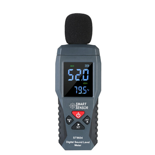 Sonómetro con pantalla LCD de 30-130 dB(A), compatible con ST9604.