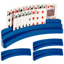 Grusce4pcs spelkortshållare böjd design halkfri handsfri plast spelkortshållare för gruppspel för barn vuxna