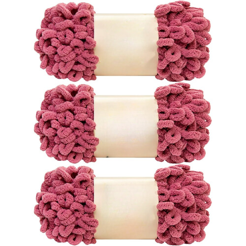 3 τεμάχια/300 γρ. Νήμα Loop, 100% πολυεστερικό νήμα Chenille Puffy για DIY πλέξιμο με τα δάχτυλα
