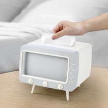 Tissueboxhoes in tv-vorm met telefoonhouder, gemaakt van ABS-plastic – minder dan $5, geschikt voor standaard tissues