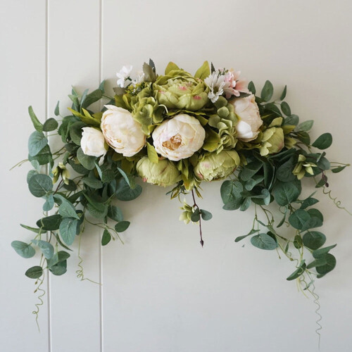 Artificial Peony Flower Swag 75cm