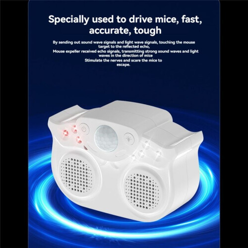 D215 Induction Mouse Repeller Flashing Ultrasonic Mouse Repeller Insect Repeller Portable Mouse Repeller Black 2