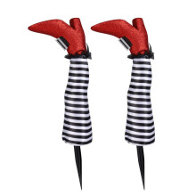 Piquets de jambe de sorcière pour Halloween, Jambes de sorcière à l'envers pour Halloween, Jambes de sorcière maléfiques, Décorations de jardin