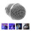 Compact Metal Microphone Grille, Silver, Ideal for Ktv and Studios, 7