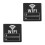 2Pièces Décor Mural Noir Signal WiFi Pour Commerce 8
