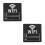 2Pièces Décor Mural Noir Signal WiFi Pour Commerce 10