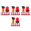 80Pièces Mini Extincteurs Rouges Résine Pour Scènes Miniature Et Décor 10