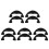5Pairs Black Skateboard Deck Protection Guards Shock Absorbing Design 4
