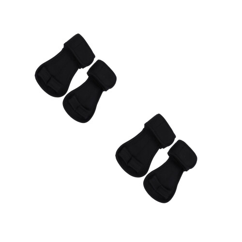 2Pcs Anti-Sweat Pull Up Grip Gloves Black Unisex Adjustable Non-Slip 2