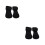 2Pcs Anti-Sweat Pull Up Grip Gloves Black Unisex Adjustable Non-Slip 5