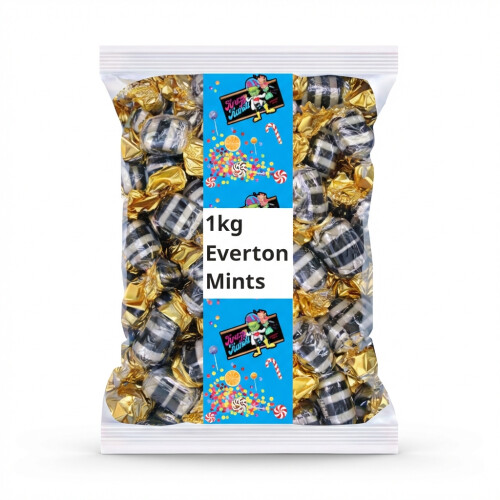 1kg Everton Mints Bulk Bag, Individually Wrapped Mint Sweets, Classic Retro Candy