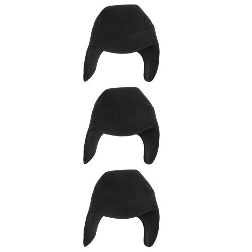 3Pièces Protection Intérieure Casque Éponge Noir Conforts Temps 2