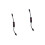 2Pcs Durable Black Extension Cord with Inline Power on 6