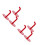 6Pcs Industrial Iron Fire Extinguisher Hook Bracket Red Wall Mount 4