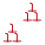6Pcs Industrial Iron Fire Extinguisher Hook Bracket Red Wall Mount 5