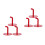 6Pcs Industrial Iron Fire Extinguisher Hook Bracket Red Wall Mount 6