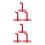 6Pcs Industrial Iron Fire Extinguisher Hook Bracket Red Wall Mount 7