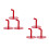 6Pcs Industrial Iron Fire Extinguisher Hook Bracket Red Wall Mount 9