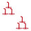 6Pcs Industrial Iron Fire Extinguisher Hook Bracket Red Wall Mount 10