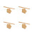 4Pcs Compact Bamboo Yarn Stand Rotating Spool Holder Light Yellow 5
