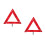 4Pcs Car Emergency Foldable Reflective Triangular Warning Signs in Red 4