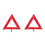 4Pcs Car Emergency Foldable Reflective Triangular Warning Signs in Red 7