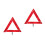 4Pcs Car Emergency Foldable Reflective Triangular Warning Signs in Red 8