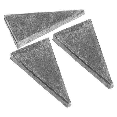 6Pcs Iron Wedge Kit Grey for Wood Chopping Safe Handle Replacement 1