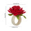 Rose Napkin Clasp Decorative Red 2.7x2.5x2.5 in 3