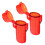 6Pcs Durable Red Plastic Lighter Holder Protective Case for Travel 2