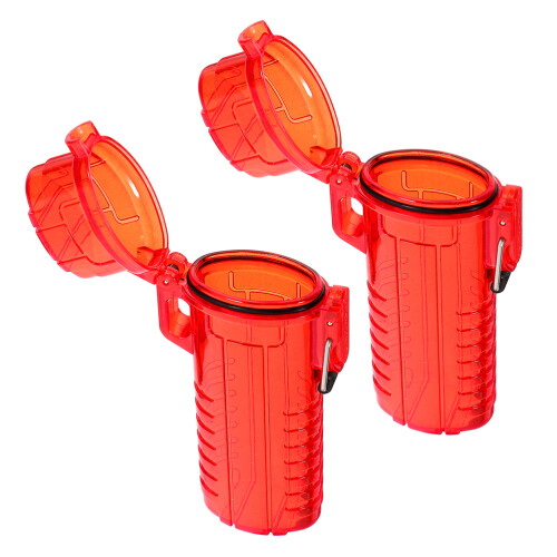 6Pcs Durable Red Plastic Lighter Holder Protective Case for Travel 1