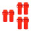 6Pcs Durable Red Plastic Lighter Holder Protective Case for Travel 4