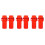 6Pcs Durable Red Plastic Lighter Holder Protective Case for Travel 5
