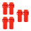 6Pcs Durable Red Plastic Lighter Holder Protective Case for Travel 6