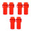 6Pcs Durable Red Plastic Lighter Holder Protective Case for Travel 7