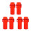 6Pcs Durable Red Plastic Lighter Holder Protective Case for Travel 8