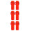 6Pcs Durable Red Plastic Lighter Holder Protective Case for Travel 9