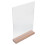4Pcs Acrylic Table Sign Holders with Stable Wood Base for Menu Display 3