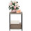 Table d'appoint minimaliste à structure métallique, 1 pièce, chêne français 4