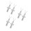 6Pcs Unisex Silver Titanium Cross Necklace Urn Pendant Ashes Keepsake 4