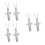 6Pcs Unisex Silver Titanium Cross Necklace Urn Pendant Ashes Keepsake 5