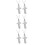 6Pcs Unisex Silver Titanium Cross Necklace Urn Pendant Ashes Keepsake 6
