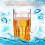 Fake Beer Glass Double Layer200ml Leak-Proof Insulated Mug 4
