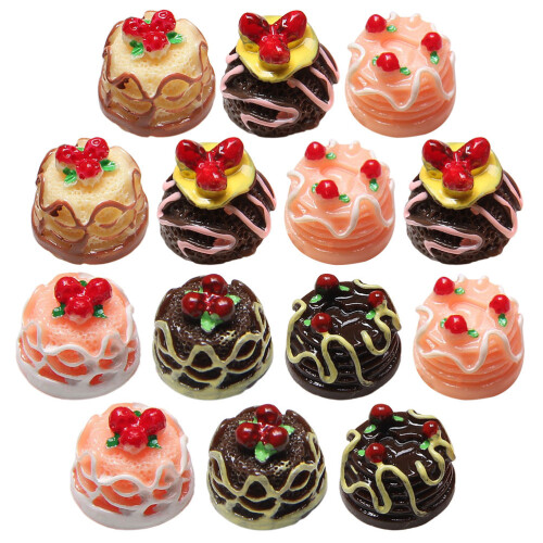 125Pcs Realistic Small Cake Models Resin Assorted DIY Cake Decor Gifts 2