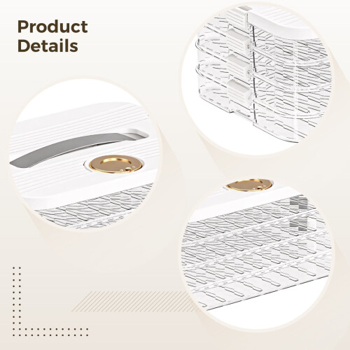 4-Layer Cookie Carrier with Lid & Handle, Transparent, Stackable, Portable, Space-Saving – Compatible with Cookies & Snacks 2